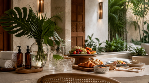Arrival essentials and breakfast at Casa Murciélago